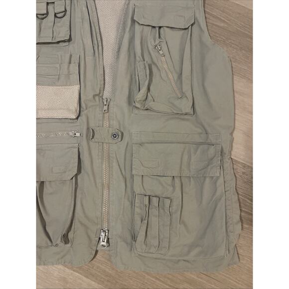 Nikoata Vest XL Mens Khaki Fishing Tackle Hunting Outdoor Camera Hiking Camp - Picture 4 of 7